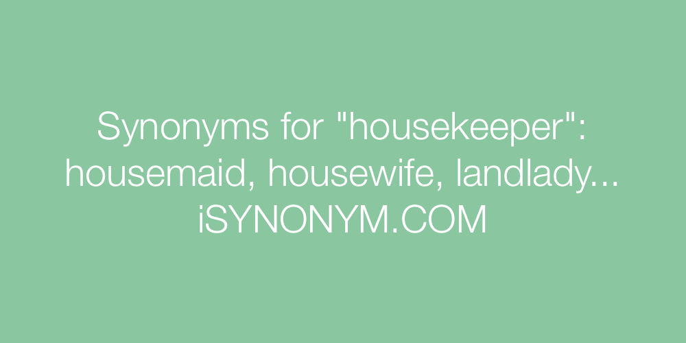 Synonyms housekeeper