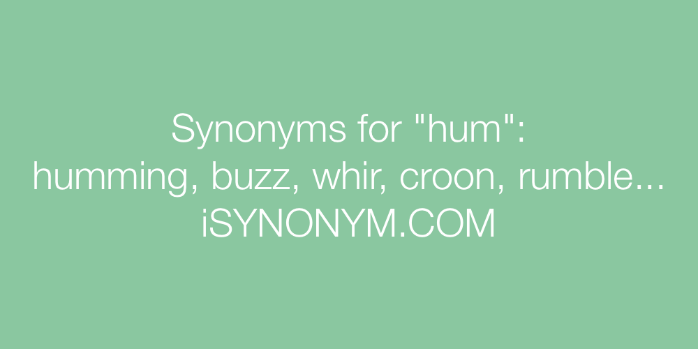 Synonyms hum