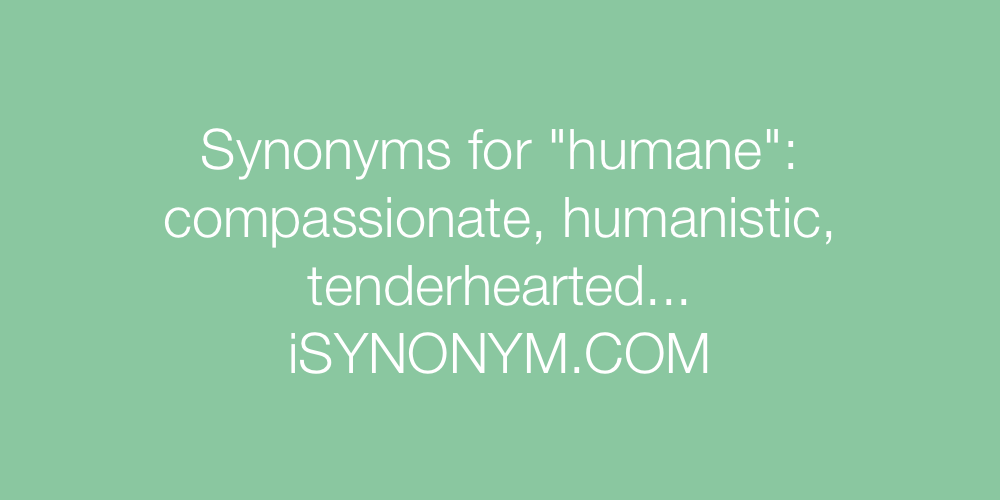 Synonyms humane