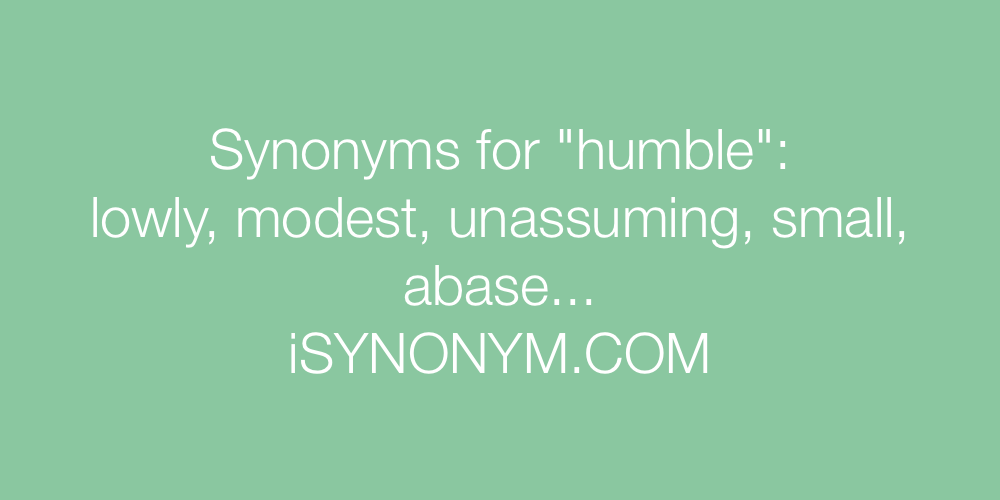 Synonyms humble