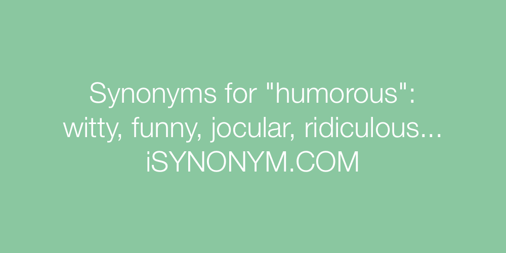 Synonyms humorous
