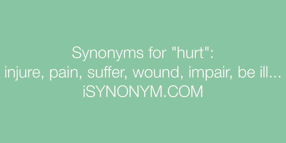 Synonyms hurt
