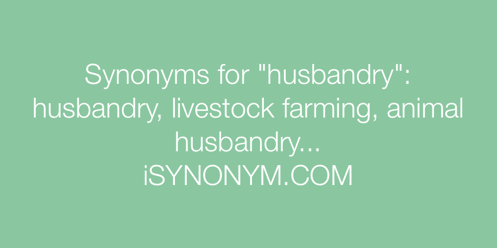 Synonyms husbandry