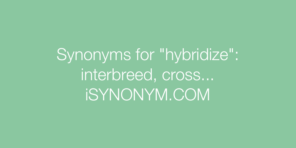 Synonyms hybridize