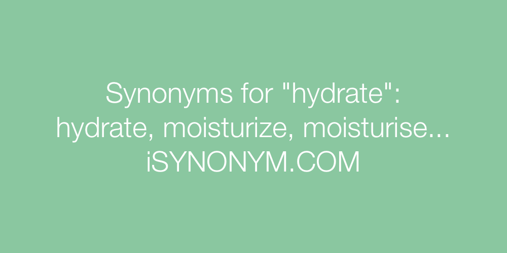 Synonyms hydrate