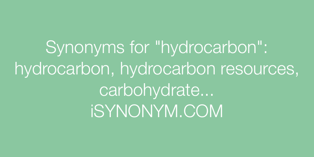 Synonyms hydrocarbon