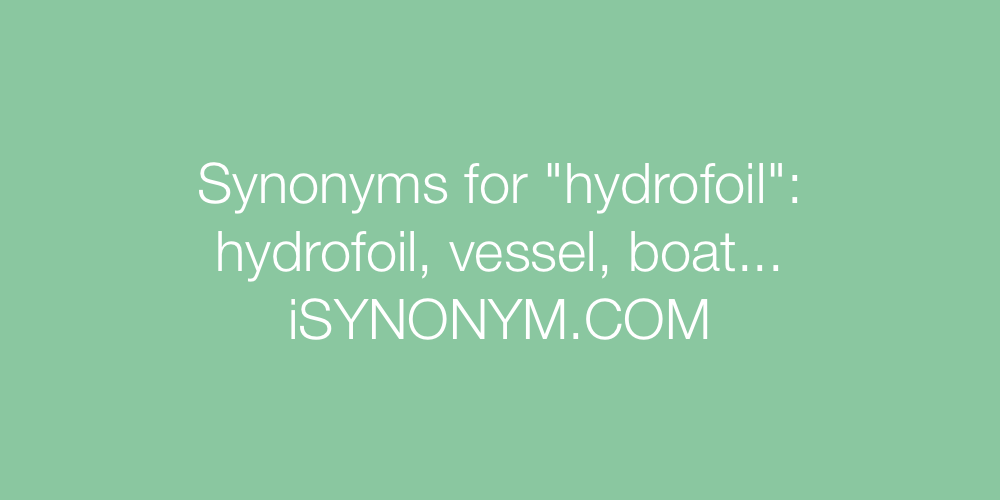 Synonyms hydrofoil