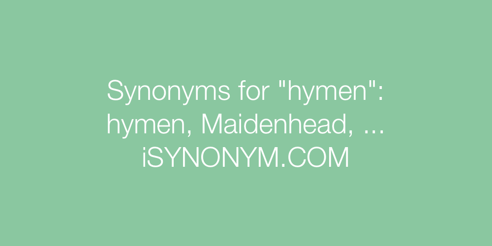 Synonyms hymen