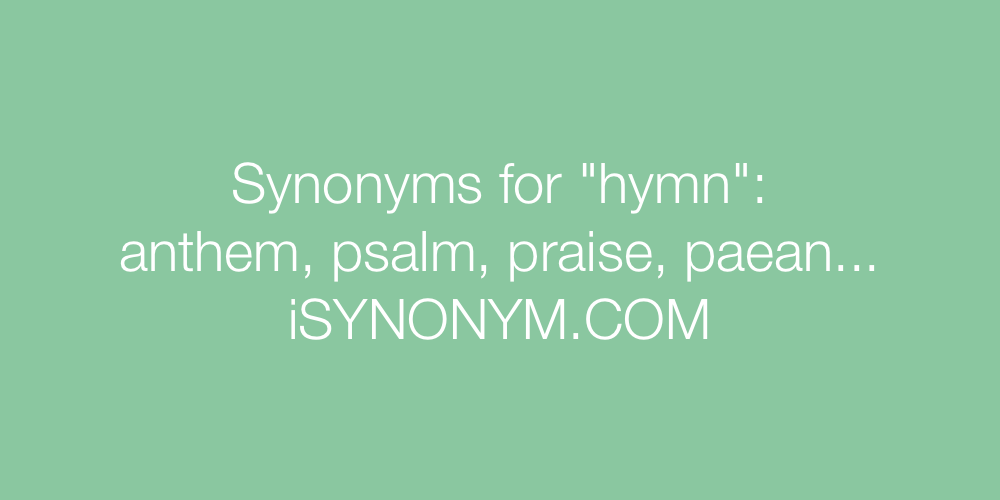 Synonyms hymn