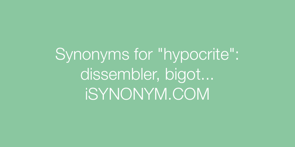 Synonyms hypocrite