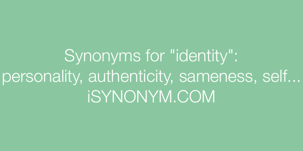 Synonyms identity