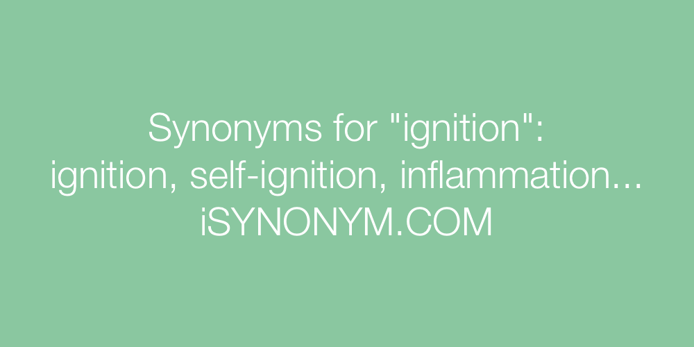 Synonyms ignition