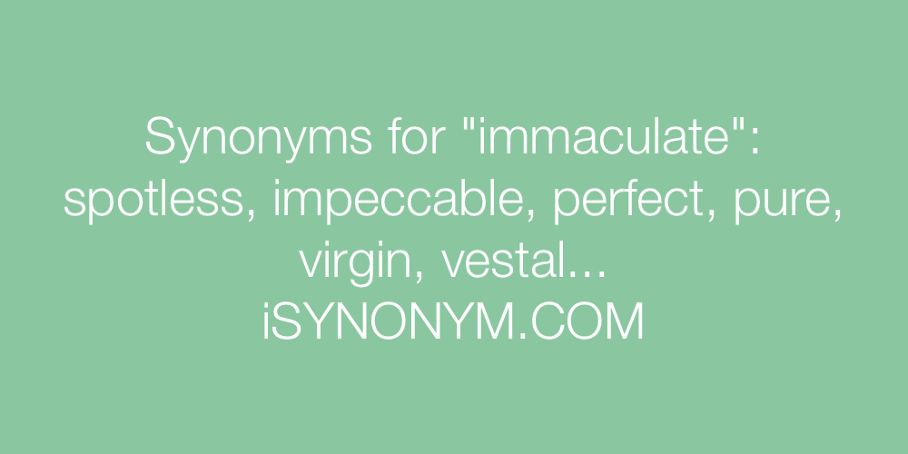 Synonyms immaculate