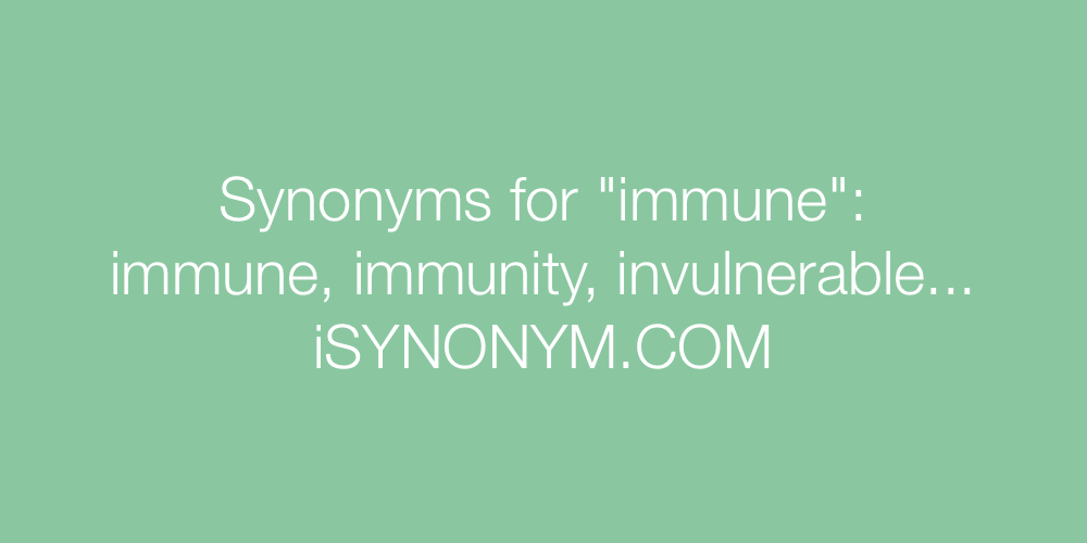 Synonyms immune