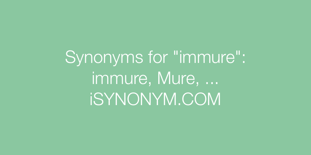 Synonyms immure