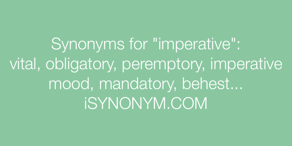 Synonyms imperative