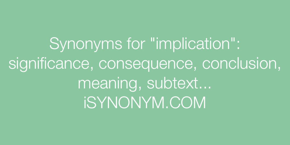 Synonyms implication