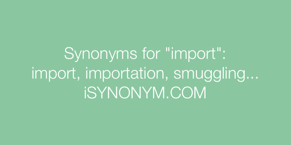 Synonyms import