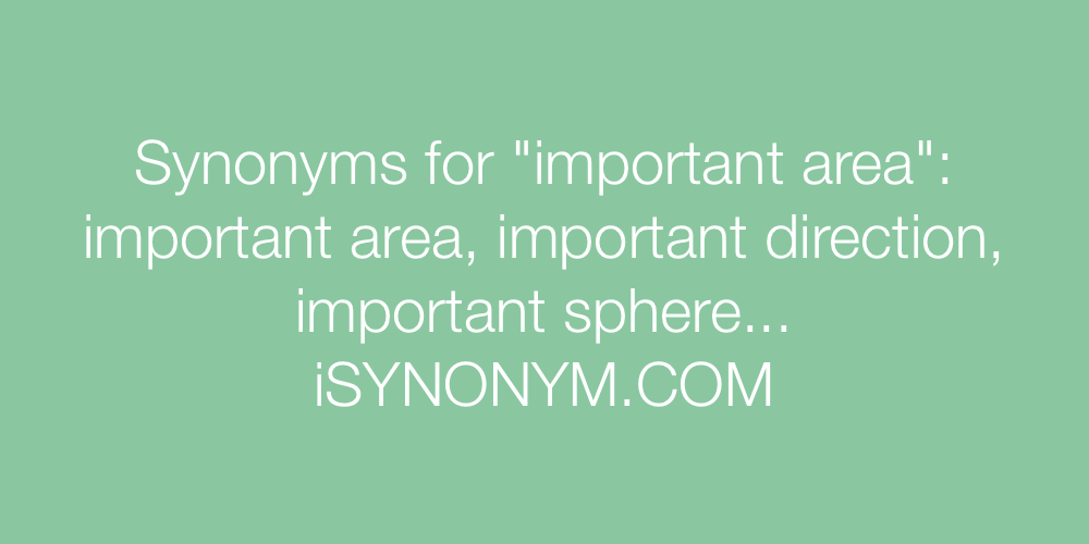 Synonyms important area