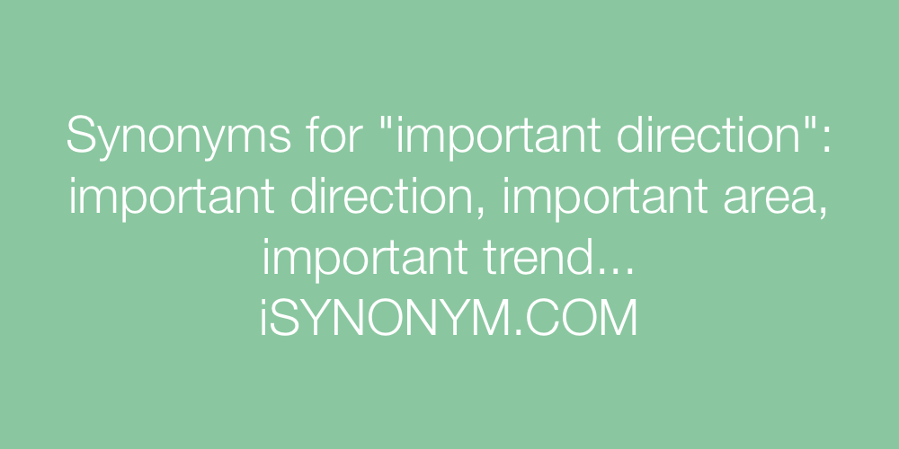 Synonyms important direction