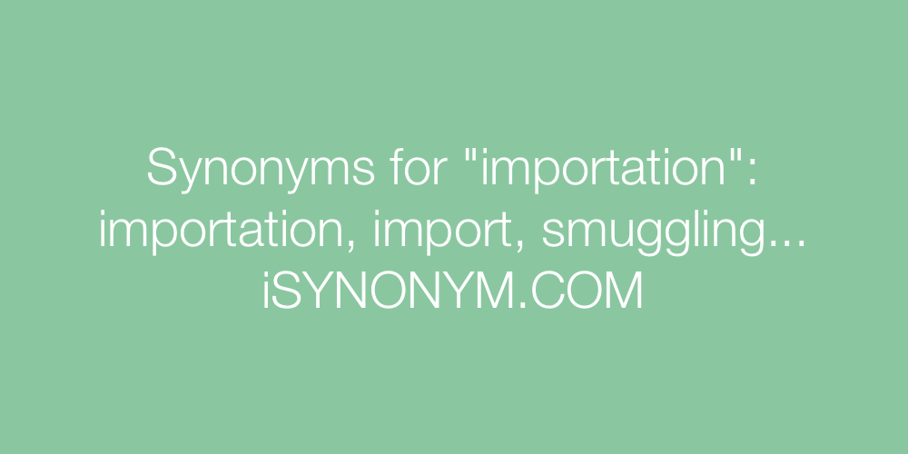 Synonyms importation