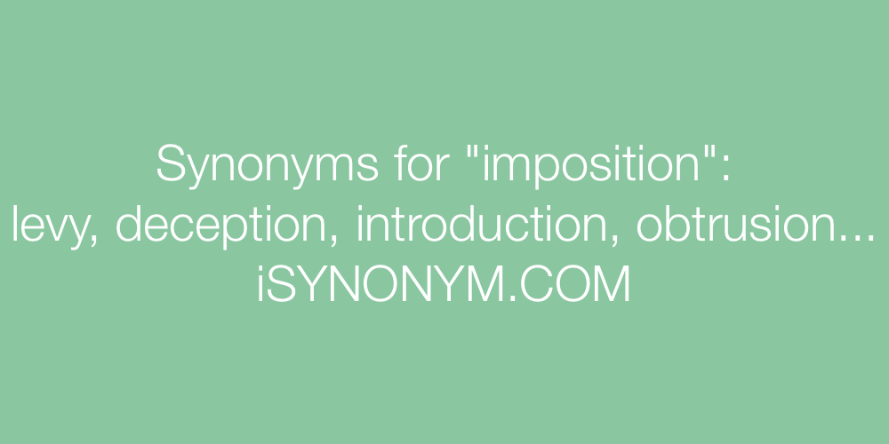 Synonyms imposition