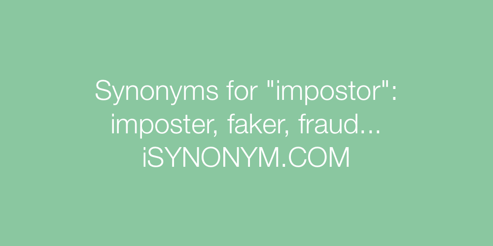 Synonyms impostor