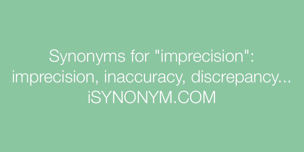 Synonyms imprecision