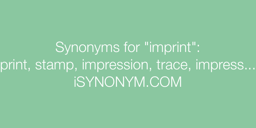 Synonyms imprint