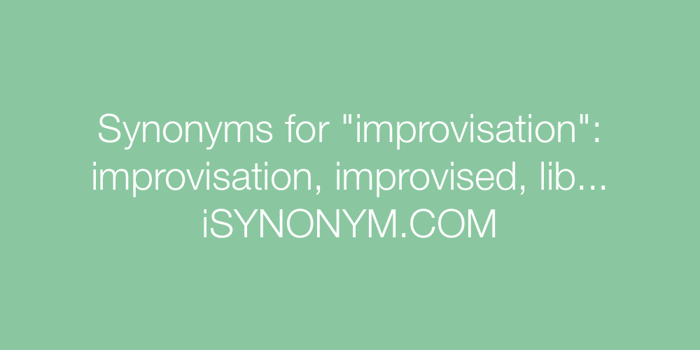 Synonyms improvisation