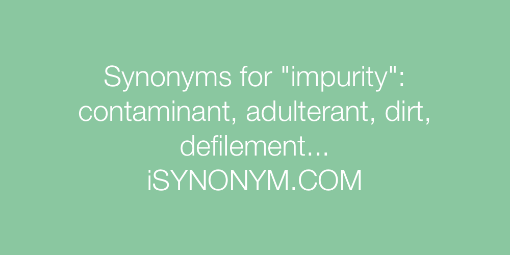 Synonyms impurity