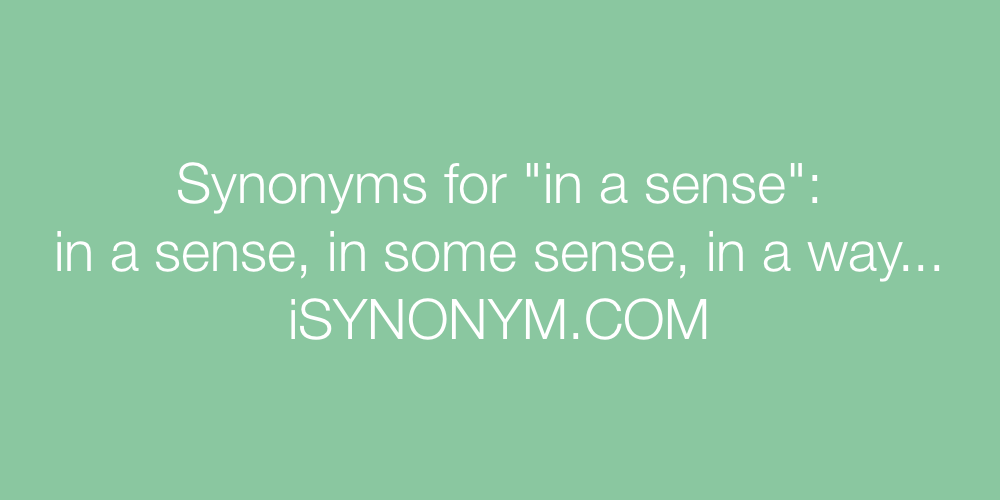 Synonyms in a sense