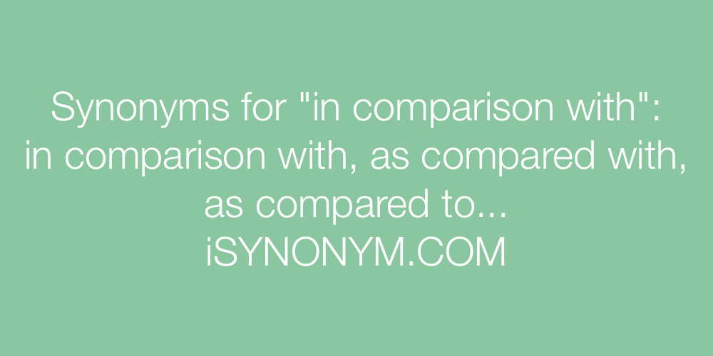 Synonyms in comparison with