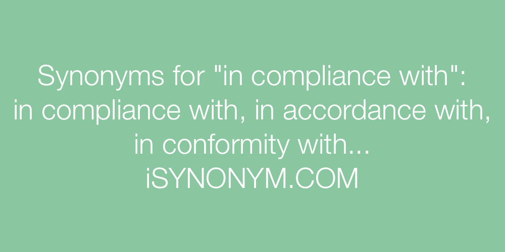 Synonyms in compliance with