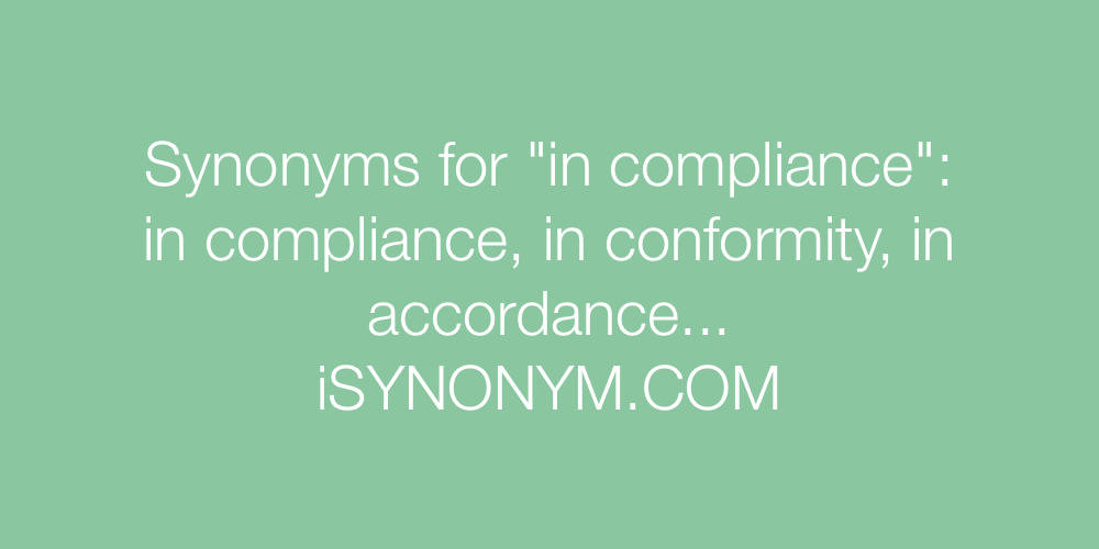 Synonyms in compliance