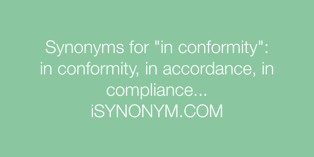 Synonyms in conformity