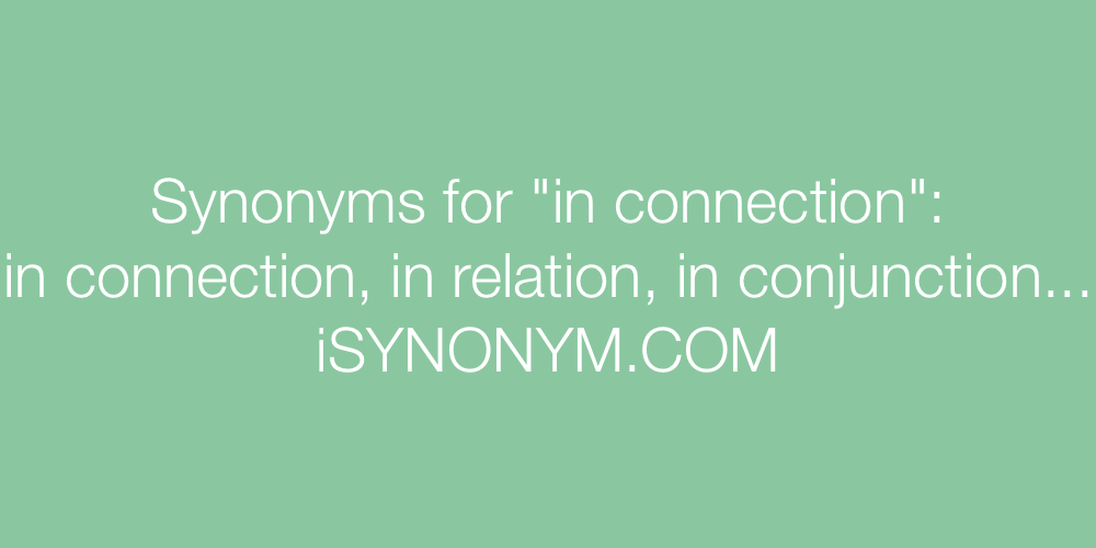 Synonyms in connection