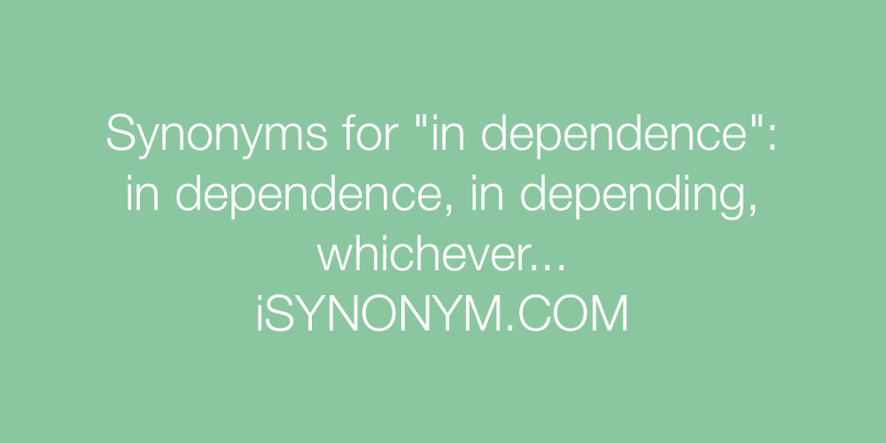Synonyms in dependence