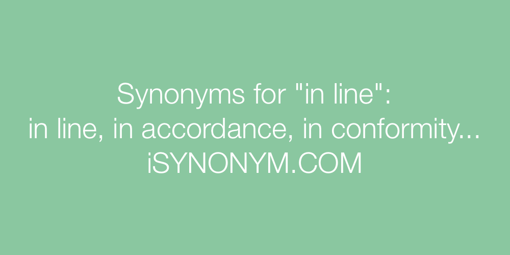 Synonyms in line