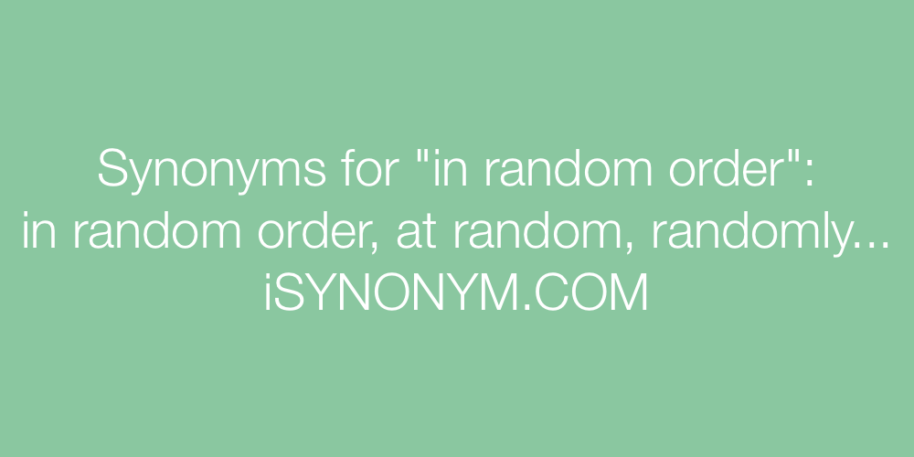 Synonyms in random order
