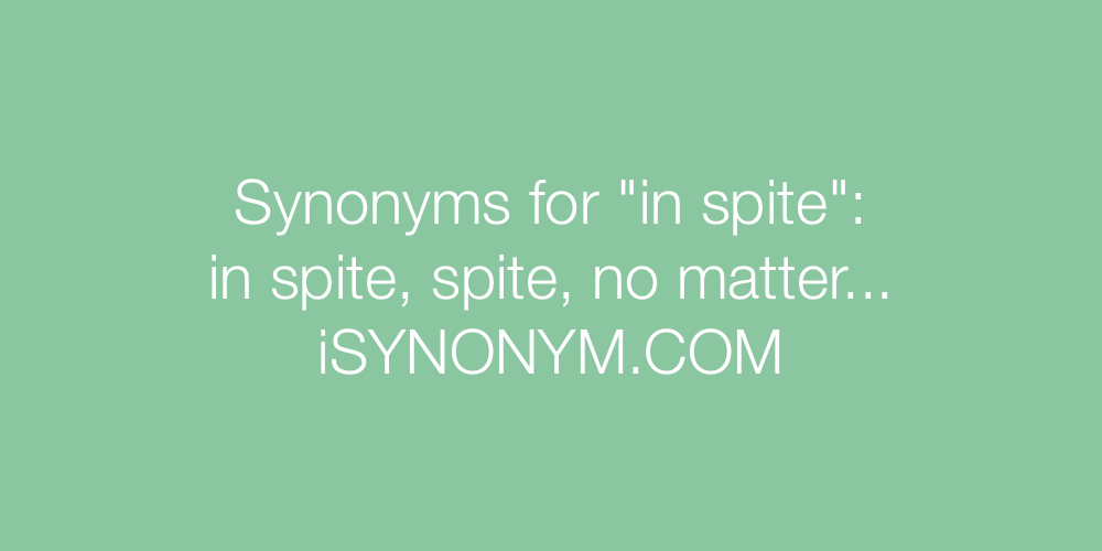 Synonyms in spite