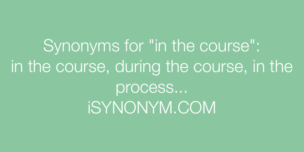 Synonyms in the course