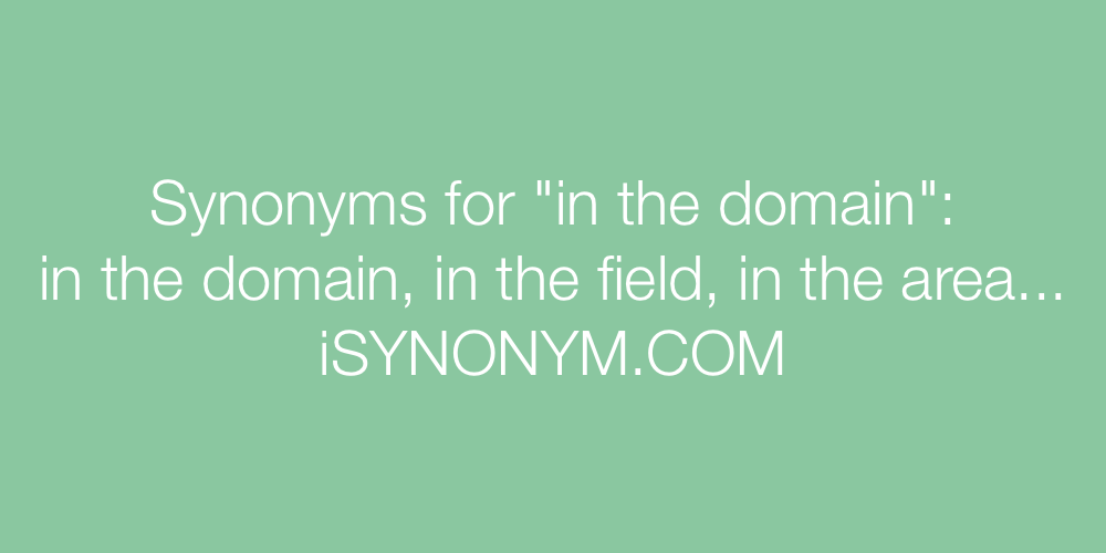 Synonyms in the domain
