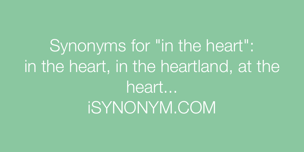 Synonyms in the heart