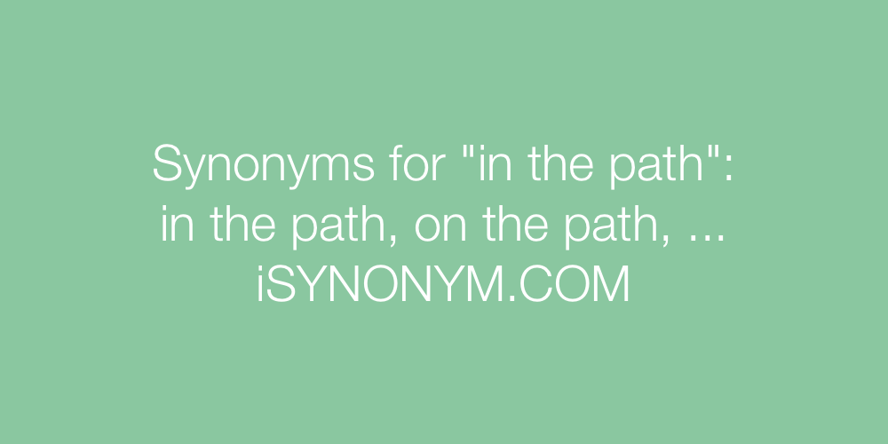 Synonyms in the path