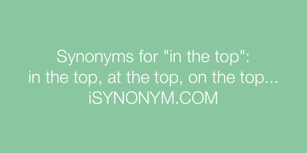 Synonyms in the top
