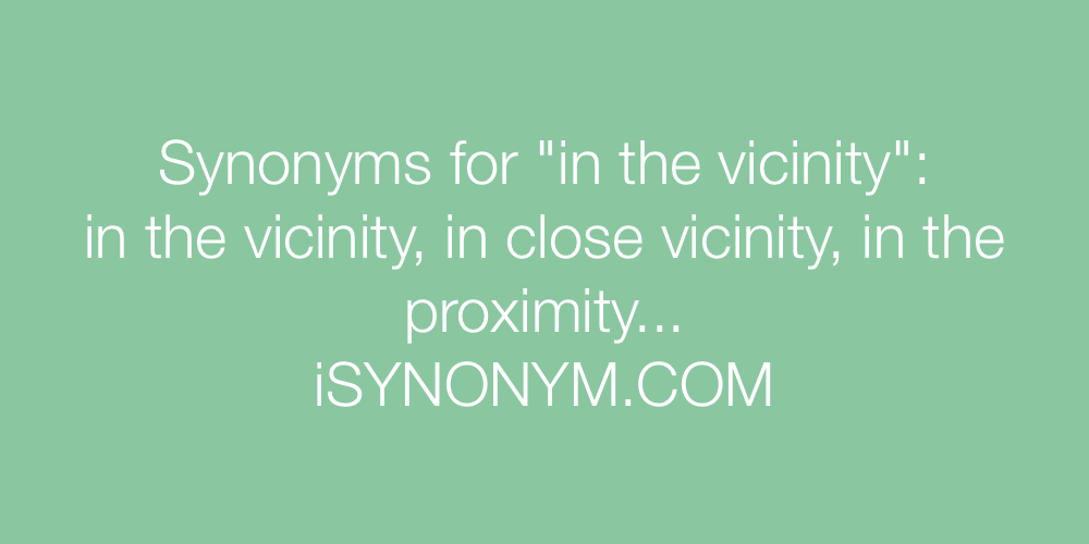 Synonyms in the vicinity