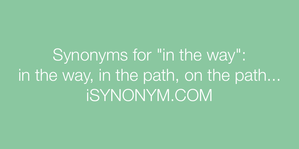Synonyms in the way