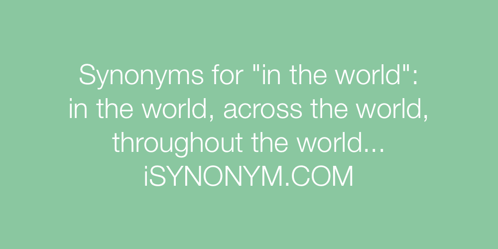 Synonyms in the world