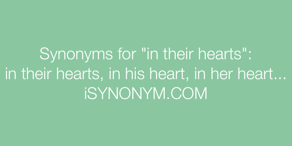 Synonyms in their hearts